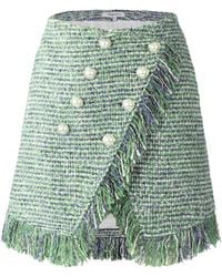 Solgo Atelier - Cora Tweed Wrap Mini Skirt - Lyst
