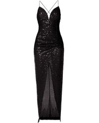 AGGI by HALEWSKI - Ailish Obsidian Sequin Maxi Dress - Lyst