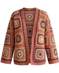 Ana Chic - Burnt Sunburst Handmade Crochet Cardigan - Lyst