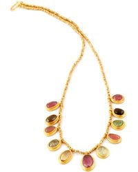 Opium Jewels - Tourmaline Droplet Bead Necklace - Lyst