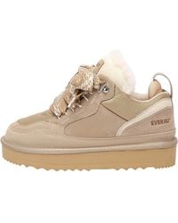 EverAu Australia - Neutrals Marbled Lace Up Platform Boots - Lyst
