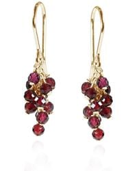 MOUNIR LONDON - Garnet Cluster Drop Earrings - Lyst