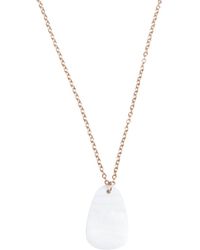 LIKHÂ - Mother-Of-Pearl Trapezoid Necklace With Rose Chain - Lyst