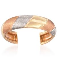 Zahav Jewelry - 14K Solid 4Mm Wide Tri-Color Toe Ring - Lyst
