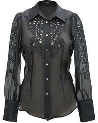 Smart and Joy - Embroidered Organza Blouse - Lyst