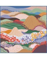 Jessie Zhao New York - Rose Double Sided Wool Silk Scarf Of Floral Mountain - Lyst
