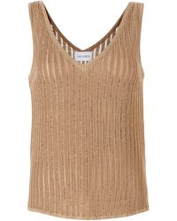 SALANIDA - Caldo Linen Tank Top Caramel - Lyst
