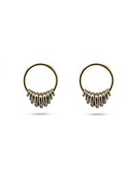 Greyewolfe - Circular Two-Tone Waterfall Earrings - Lyst