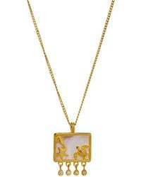 Ebru Jewelry - Starfish Ocean Spirit Animal Pearl & Pendant Chain Necklace - Lyst