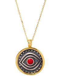 Ebru Jewelry - Passion Coral Evil Eye Sterling & Protection Necklace - Lyst