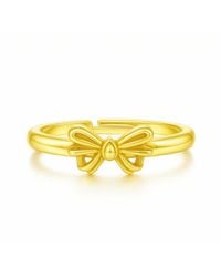 Unaloe - Plated Bow Ring – Romantic Adjustable Feminine Ring For - Lyst