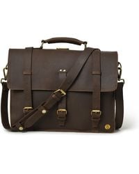 Dötch Leather - Lakshan Leather Messenger Laptop Bag - Lyst