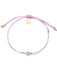 Adriana Pappas Designs - Cz Solitaire Bracelet On Colored Cord - Lyst