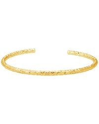 Nazzar - Slim Hammered Cuff Bangle - Lyst