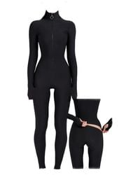 Monosuit - Long Sleeve Turtleneck Zip Up Full Bodysuit Total Zipper - Lyst