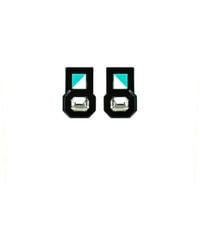 Gissa Bicalho - Handmade Acrylic Earring P Deco Octogonal Cut Stone - Lyst