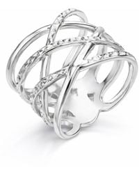 Gold & Honey - Diamond Cut Crisscross Ring - Lyst