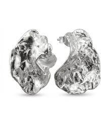 Mercela - Sculptural Organic Plated Stud Earrings – Inspired By Ancient Jewelry Forms - Lyst