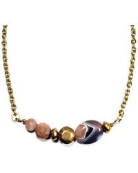 Rachel Nathan - Meridian: Botswana Agate & Peach Moonstone Necklace - Lyst