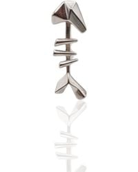 Frenvyrn - Mars Sterling Fish Bone Drop Stud Earring Single - Lyst