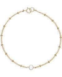 Lily & Roo - Single Pearl Bracelet On Satellite Chain - Lyst