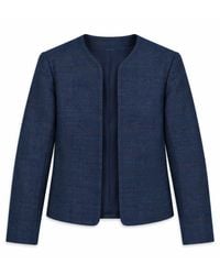 Stovaria - Midnight Peacock Cotton Denim Statement Jacket - Lyst