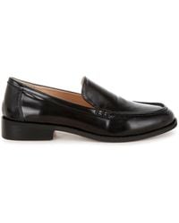 Rag & Co - Corleone Pleather Stacked Heel Loafers - Lyst