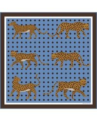 Jessie Zhao New York - Double Sided Silk Scarf Of Leopards Garden - Lyst