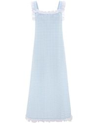Love Letters X - Dolce Gingham Azzurro Sleep Dress - Lyst