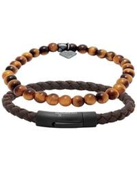 Tateossian - Thompson Ip Steel Tubo Classico Set Bracelets - Lyst