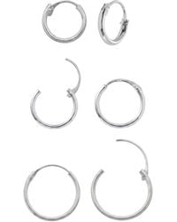 Spero London - Sterling Essential Hoop Earrings Set - Lyst