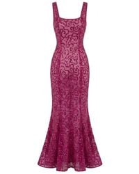 Elsava - Sequin Tie-Back Midi Dress - Lyst