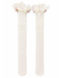 ADIBA - Neutrals Rosabelle Ivory Lace Socks - Lyst