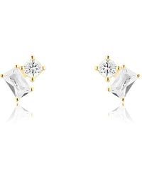 SHYMI - Mini Two Stone Studs - Lyst