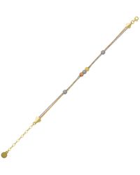 Spero London - Large Beaded Three Rose Sterling Handmade Bracelet - Lyst