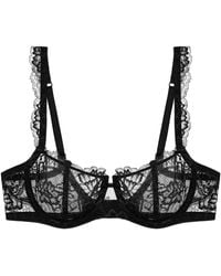 Journelle - Isabel Balconette Bra Noir - Lyst