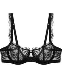 Journelle - Isabel Balconette Bra Noir - Lyst