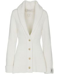 The Extreme Collection - Neutrals Ecru English Stitch Slim-Fit Tailored Jacket - Lyst