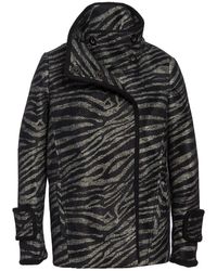 N'Onat Cate Zebra Coat - Black