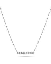 Zohreh V. Jewellery - Diamond Bar Necklace 9k White Gold - Lyst