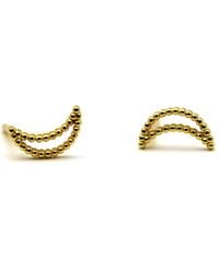 VicStoneNYC Fine Jewelry - Timeless Ball Pattern Moon Earrings - Lyst