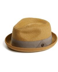 Dasmarca Hats - Dasmarca Andy Short Brim Trilby Retro Summer Skimpy Brim Straw Braided Hat - Lyst