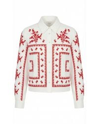 Nooki Design - Sienna Embroidered Cropped Shirt - Lyst