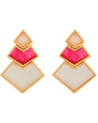 Lavani Jewels - Pink, Fucsia & White Nefertiti Earrings - Lyst