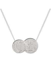 Katie Mullally - Irish & Scottish Double Coin Pendant & Chain - Lyst