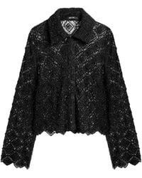 Nocturne - Lace Sheer Jacket - Lyst