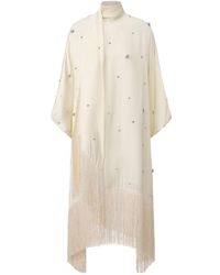 FRONT ROW SHOP - Neutrals Stud-Embellished Scarf Dress Ivory - Lyst