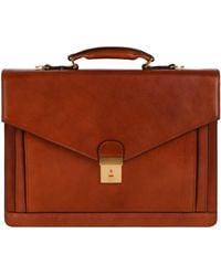 Time Resistance - Classic Design Leather Briefcase - Lyst