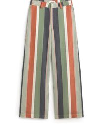 Thinking Mu - Serena Striped Print Straight Pants - Lyst