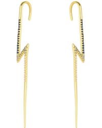 Spero London - True Lightning Gemstones Sterling Bolt Ear Crawler - Lyst